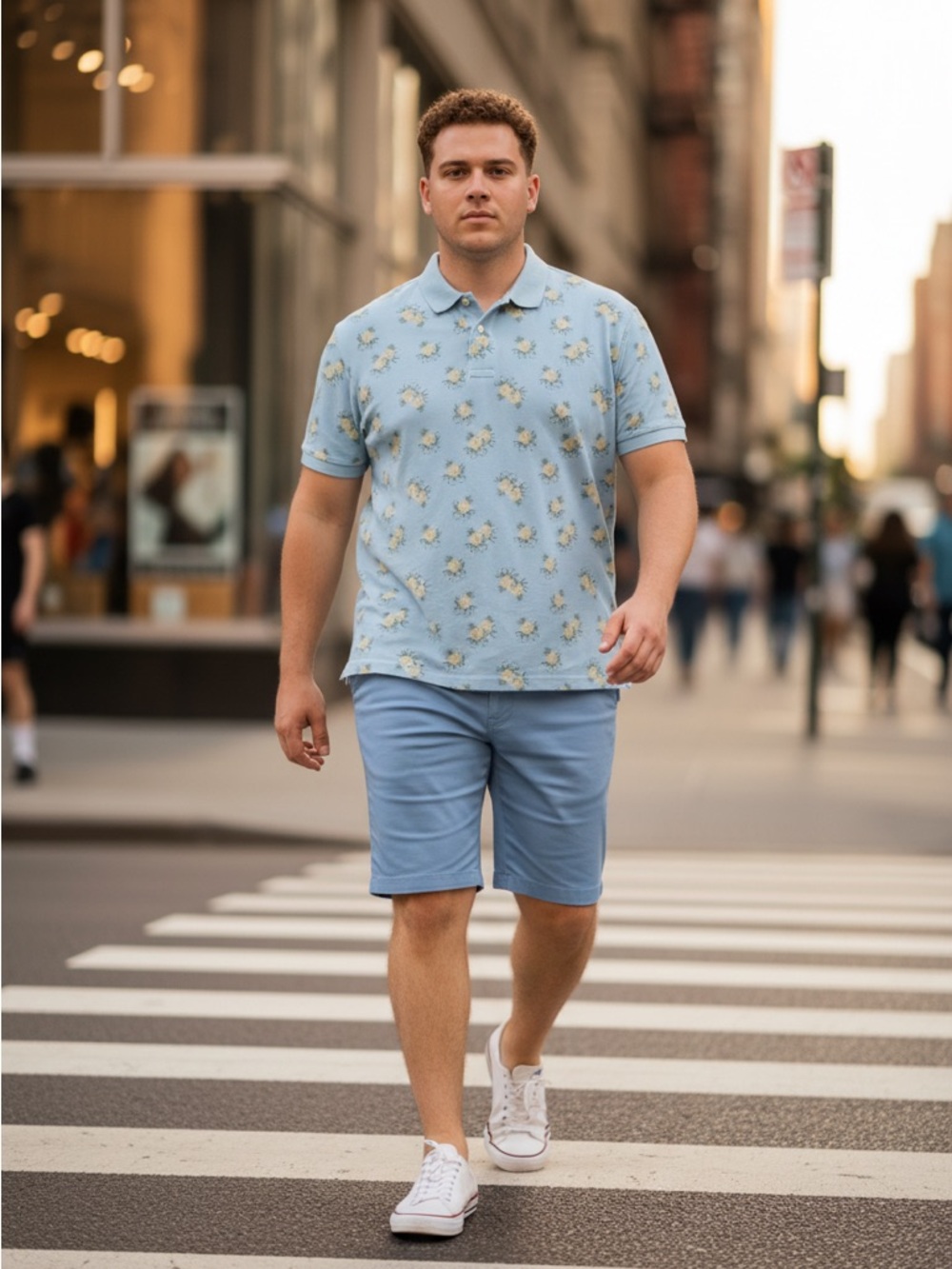 J.Crew Men Pineapple Print Polo Shirt